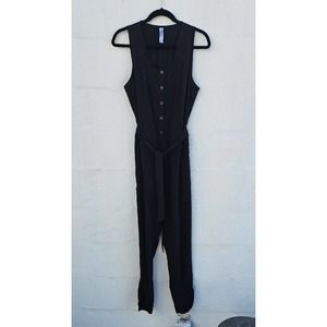 Kyodan Jumpsuit Womens Size Small Black Hiking Sleeveless Outdoor Stretch Jogger